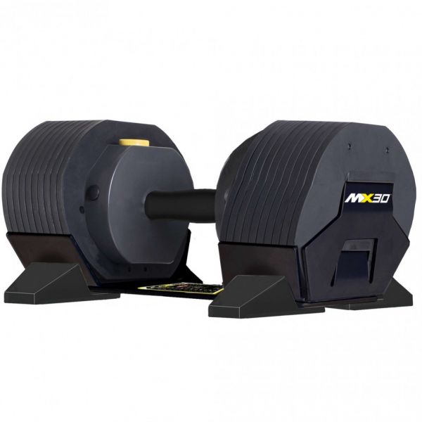Гантель регулируемая MX Select MX30 13,9 кг (черная, шаг 1,2 кг)