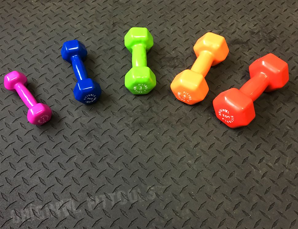 Гантельный ряд виниловый Original FitTools (1-5кг)