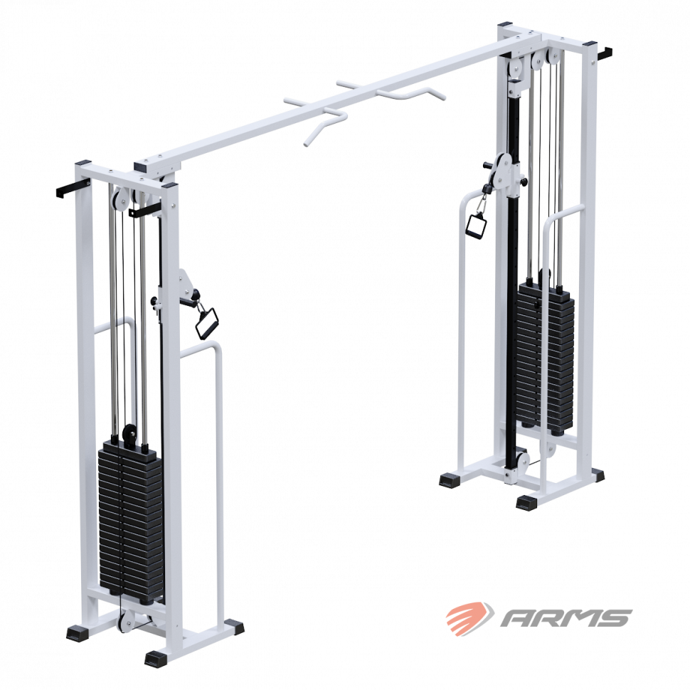 Кроссовер на базе блочной рамы ArmsSport AR081.2х100 (стек 2х100кг)