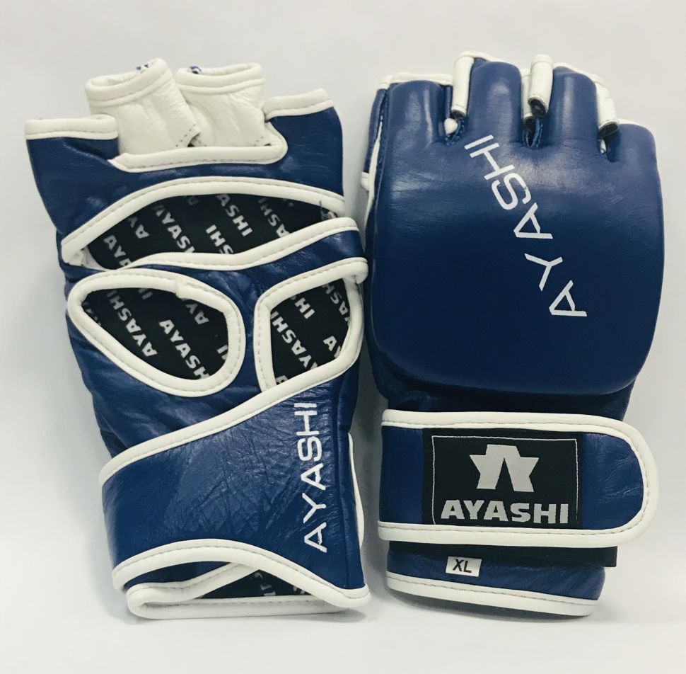 Перчатки тренировочные MMA Ayashi натуральная кожа