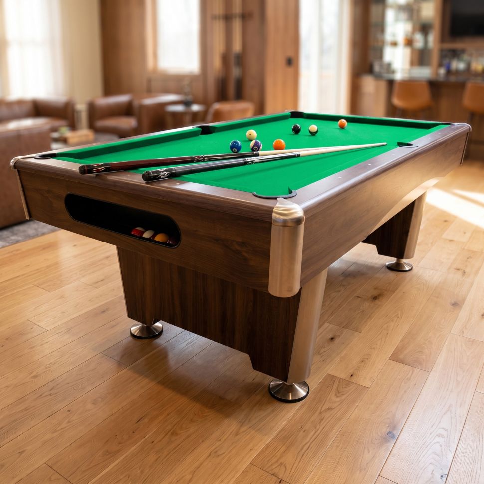 Бильярдный стол для пула Dynamic Billard Triumph Plus 8 футов (коричневый) в комплекте с плитой, аксессуары + сукно