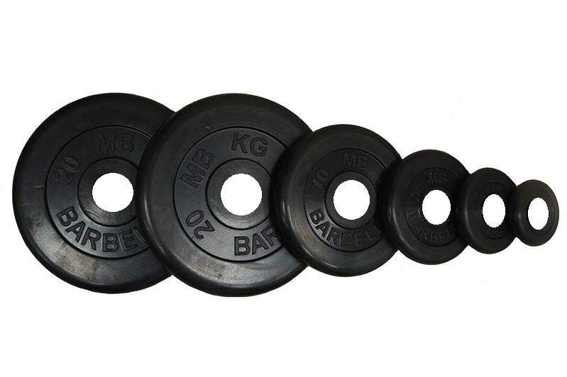 Диск Barbell Atlet черный обрезиненный 26 мм Диск Barbell Atlet черный обрезиненный 26 мм