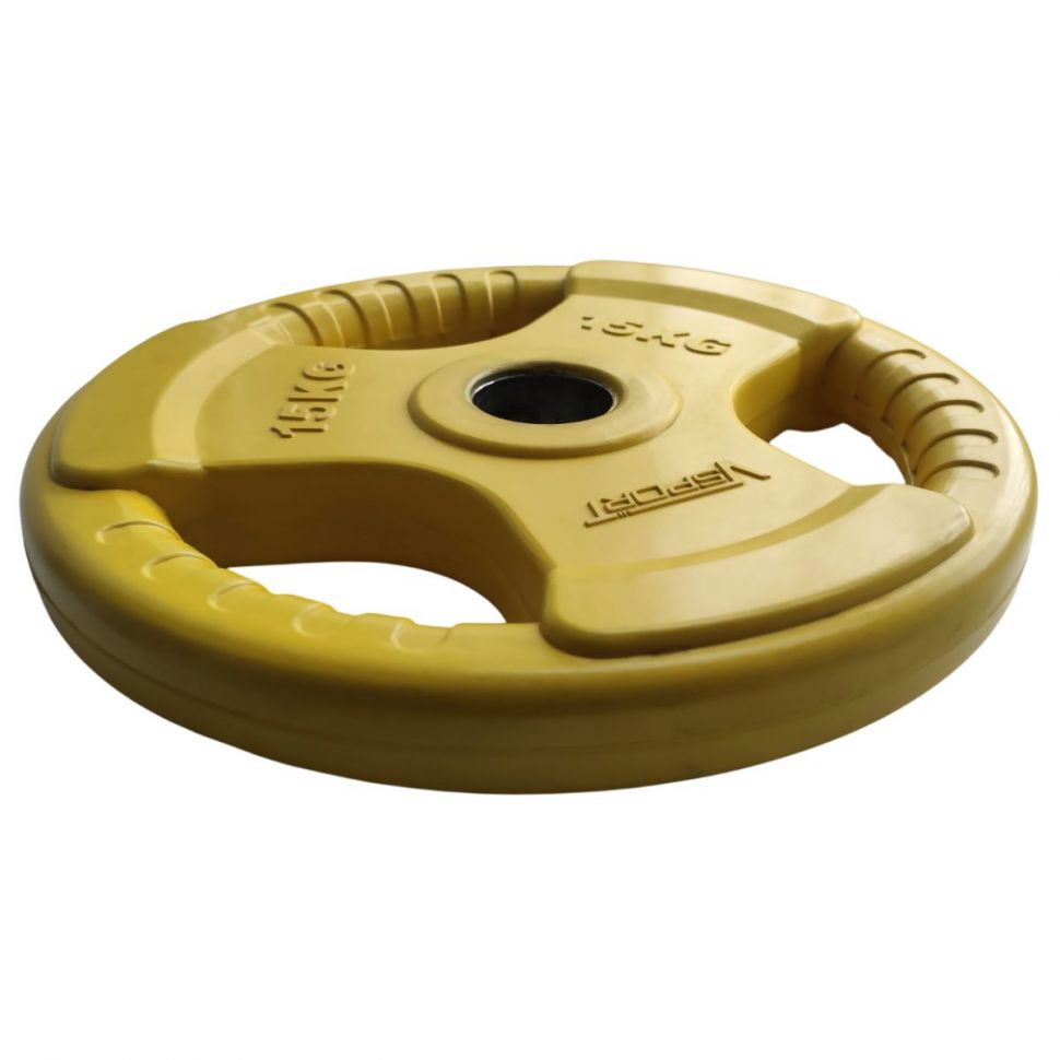 Диск олимпийский обрезиненный цветной с хватом V-Sport LC 1,25 - 25 кг
