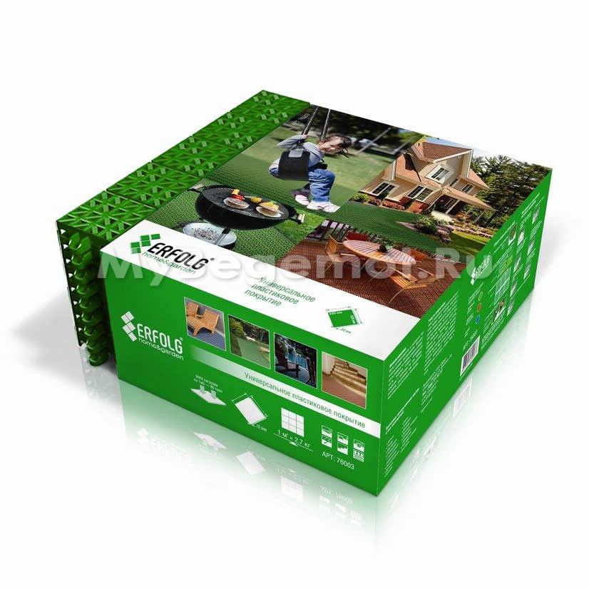 Пластиковая уличная модульная плитка Erfolg Home & Garden, зеленая
