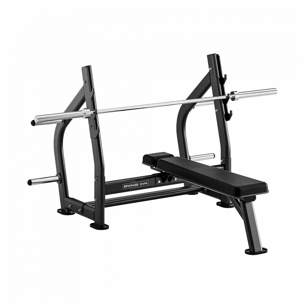 Скамья олимпийская для жима горизонтальная Bronze Gym Rave RE55