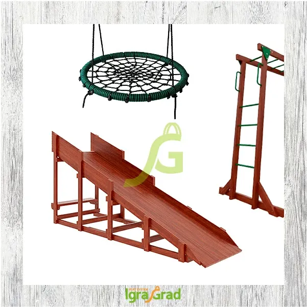 Детская игровая площадка IgraGrad Панда Фани Gride с WorkOut