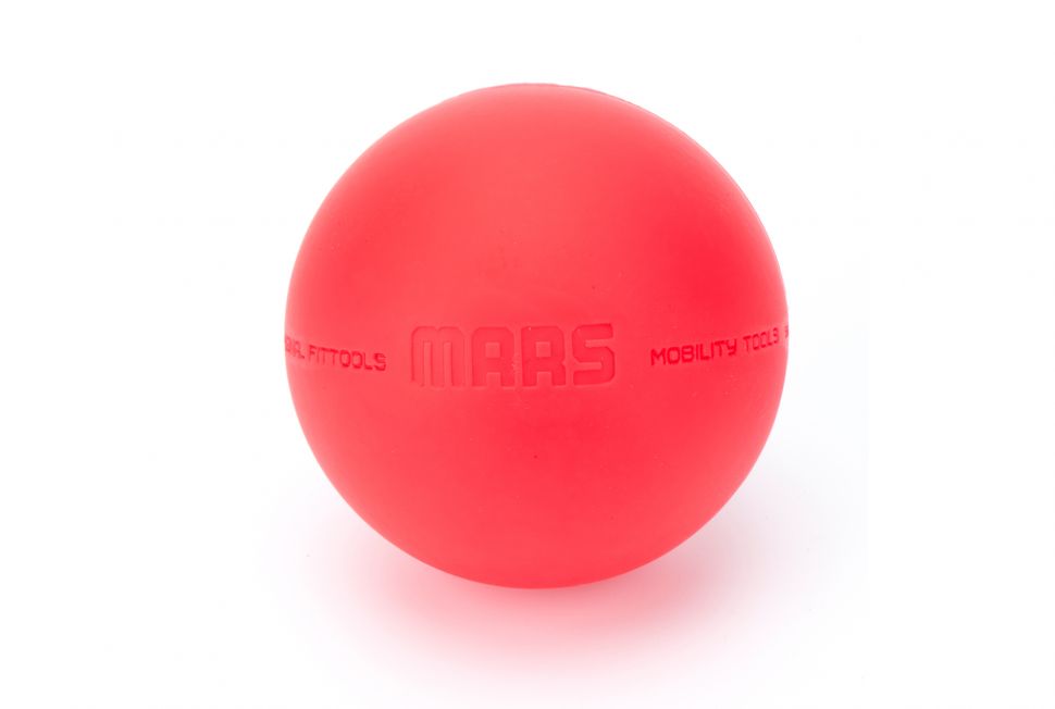 Мяч для МФР 9 см одинарный FT-MARS (красный, чёрный)