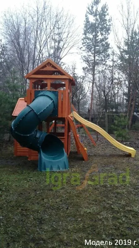 Детская игровая площадка IgraGrad Клубный домик 3 с трубой